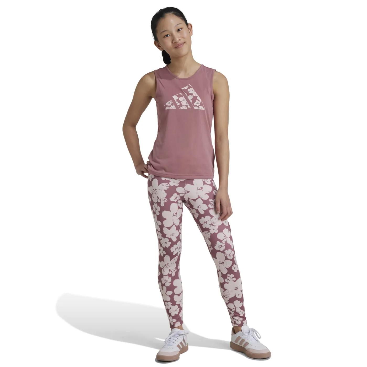 Train Essentials Seasonal Printed High Waisted Kids 7/8-Leggings