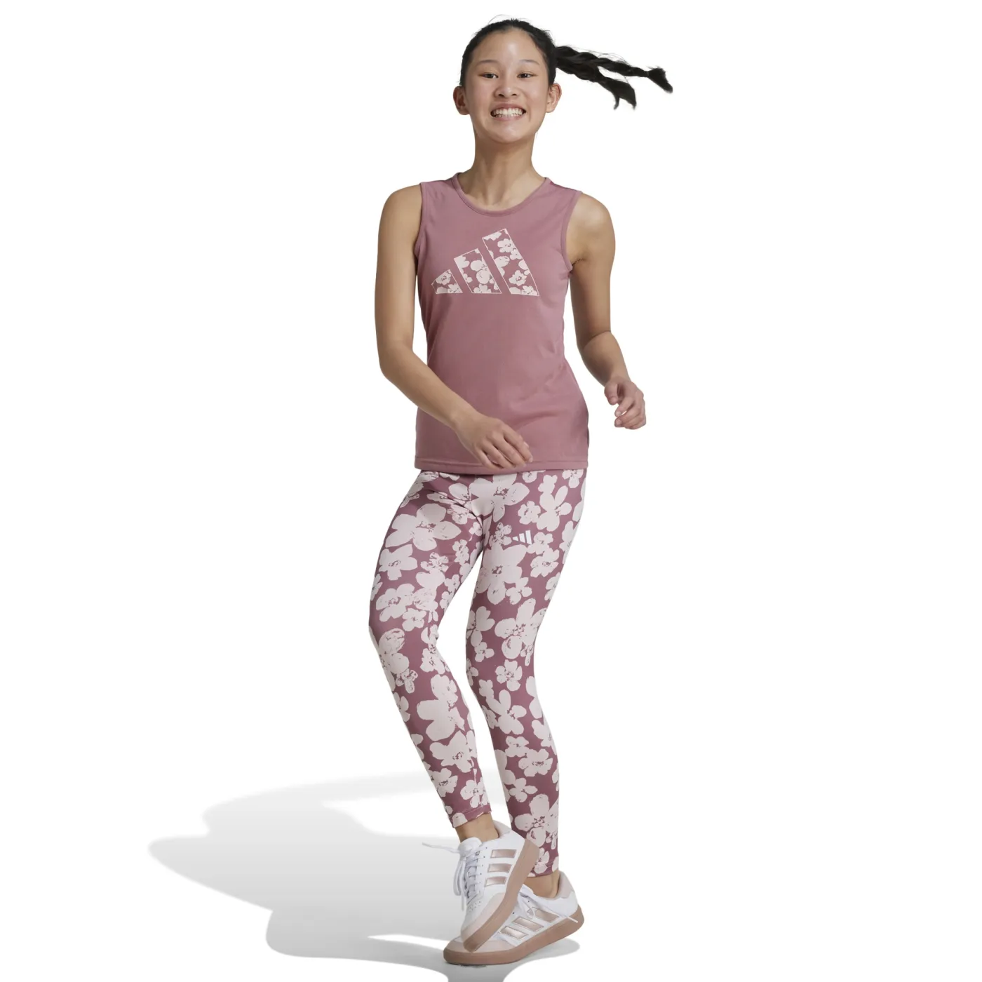 Train Essentials Seasonal Printed High Waisted Kids 7/8-Leggings