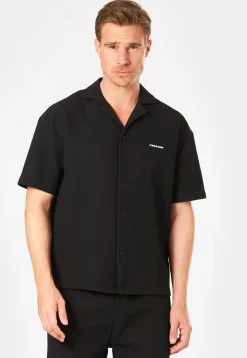 TROY PLISSEE SUMMER SHIRT BLACK