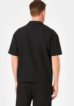 TROY PLISSEE SUMMER SHIRT BLACK