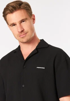 TROY PLISSEE SUMMER SHIRT BLACK