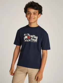 T-Shirt mit Flag-Slogan