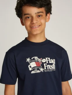T-Shirt mit Flag-Slogan