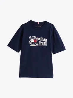 T-Shirt mit Flag-Slogan
