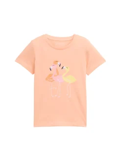 T-Shirt mit Glitzer-Print