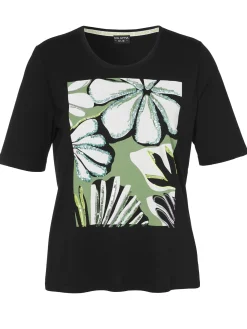 T-Shirt mit Rundhals und Pailletten