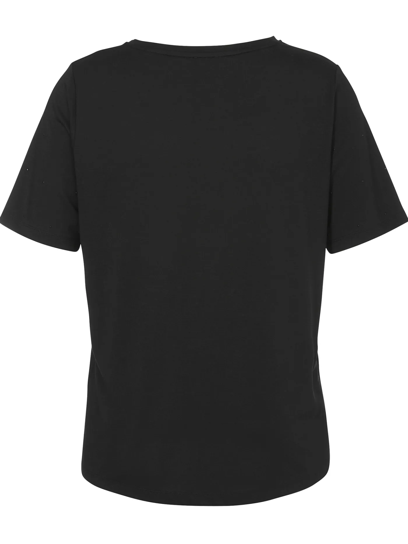 T-Shirt mit Rundhals und Strass