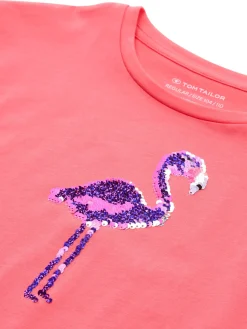 T-Shirt mit Wendepailletten