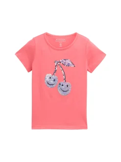 T-Shirt mit Wendepailletten