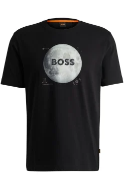 T-Shirt aus Baumwoll-Jersey mit Artwork der Saison