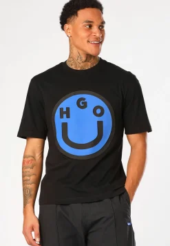 T-Shirt aus Baumwoll-Jersey mit Happy HUGO Smiley®