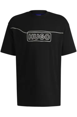 T-Shirt aus Baumwoll-Jersey mit Kettenstich-Logo