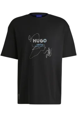 T-Shirt aus Baumwoll-Jersey mit saisonalem Artwork