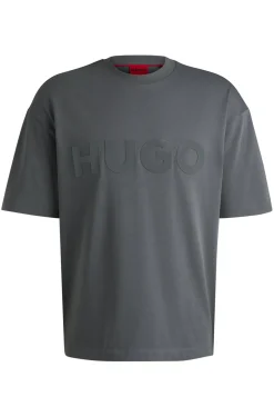 T-Shirt aus Baumwoll-Jersey mit tonalem Logo