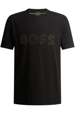T-Shirt aus Stretch-Baumwolle mit großem Logo