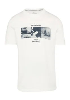 T-Shirt mit Crew Neck und Frontprint