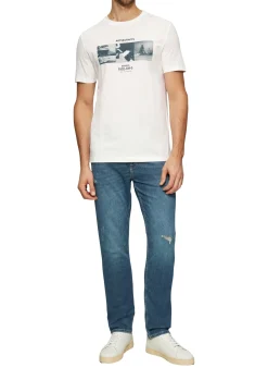 T-Shirt mit Crew Neck und Frontprint