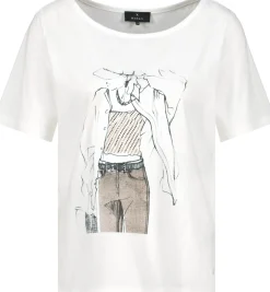 T-Shirt mit gezeichneter Frau