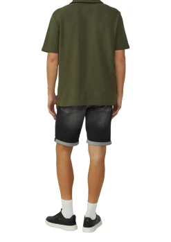 T-Shirt mit offenem Polokragen
