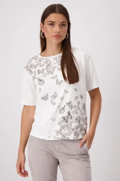 T-Shirt mit Schmetterlingsprint