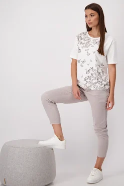T-Shirt mit Schmetterlingsprint