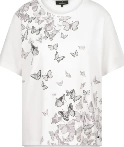 T-Shirt mit Schmetterlingsprint