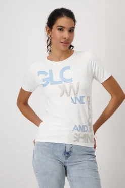 T-Shirt mit Schmuckschrift