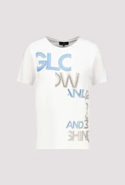 T-Shirt mit Schmuckschrift