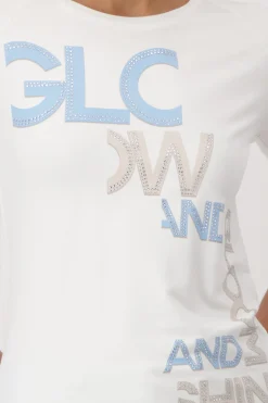 T-Shirt mit Schmuckschrift