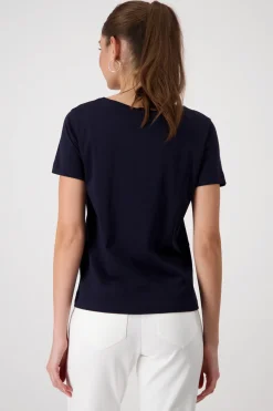 T-Shirt mit Strassschrift
