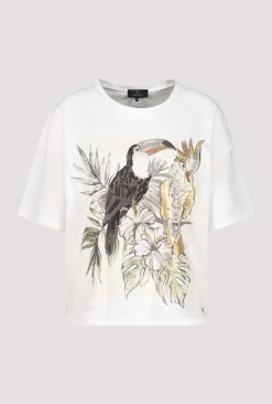 T-Shirt mit Vogelprint