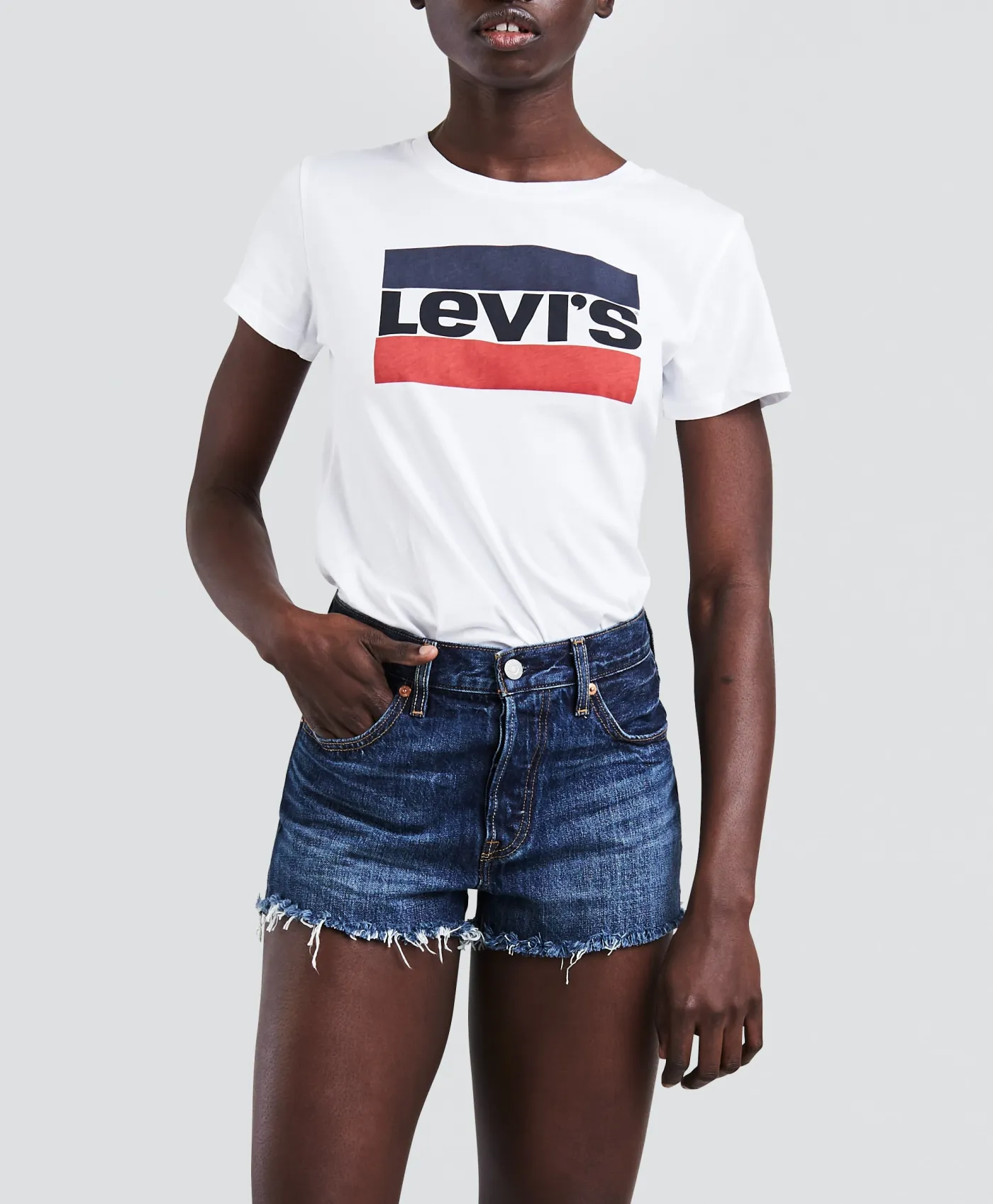T-Shirt Print weiß