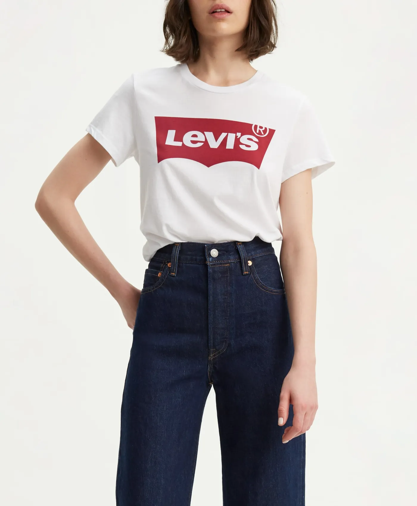 T-Shirt Print weiß