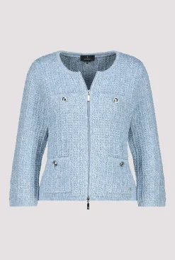 Tweed-Strickjacke