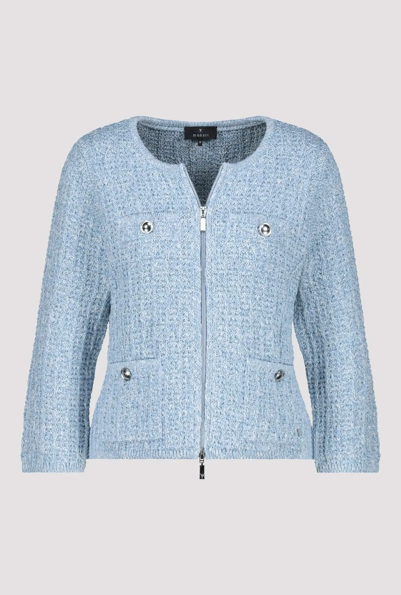 Tweed-Strickjacke