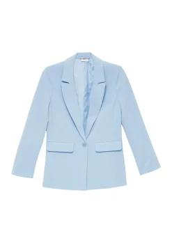 Twill-Blazer mit Taftfutter