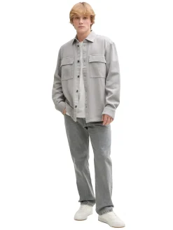Twill Overshirt aus Baumwolle
