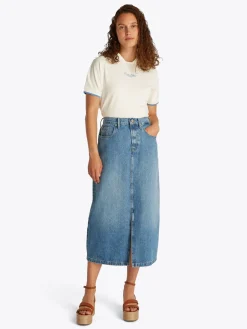 Uma Midi Jeansrock