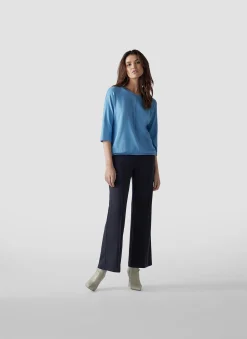 Unifarbenes Shirt mit 3/4-Arm