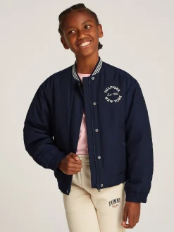 Varsity-Bomberjacke aus Satin