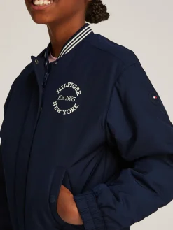 Varsity-Bomberjacke aus Satin