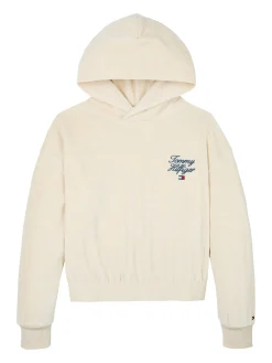 Velours Hoodie mit Logo