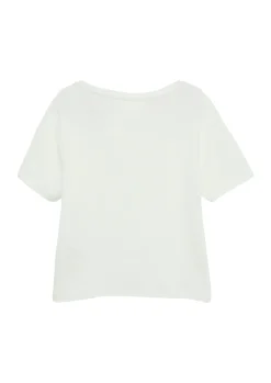 Verkürztes Rippshirt im Slim Fit