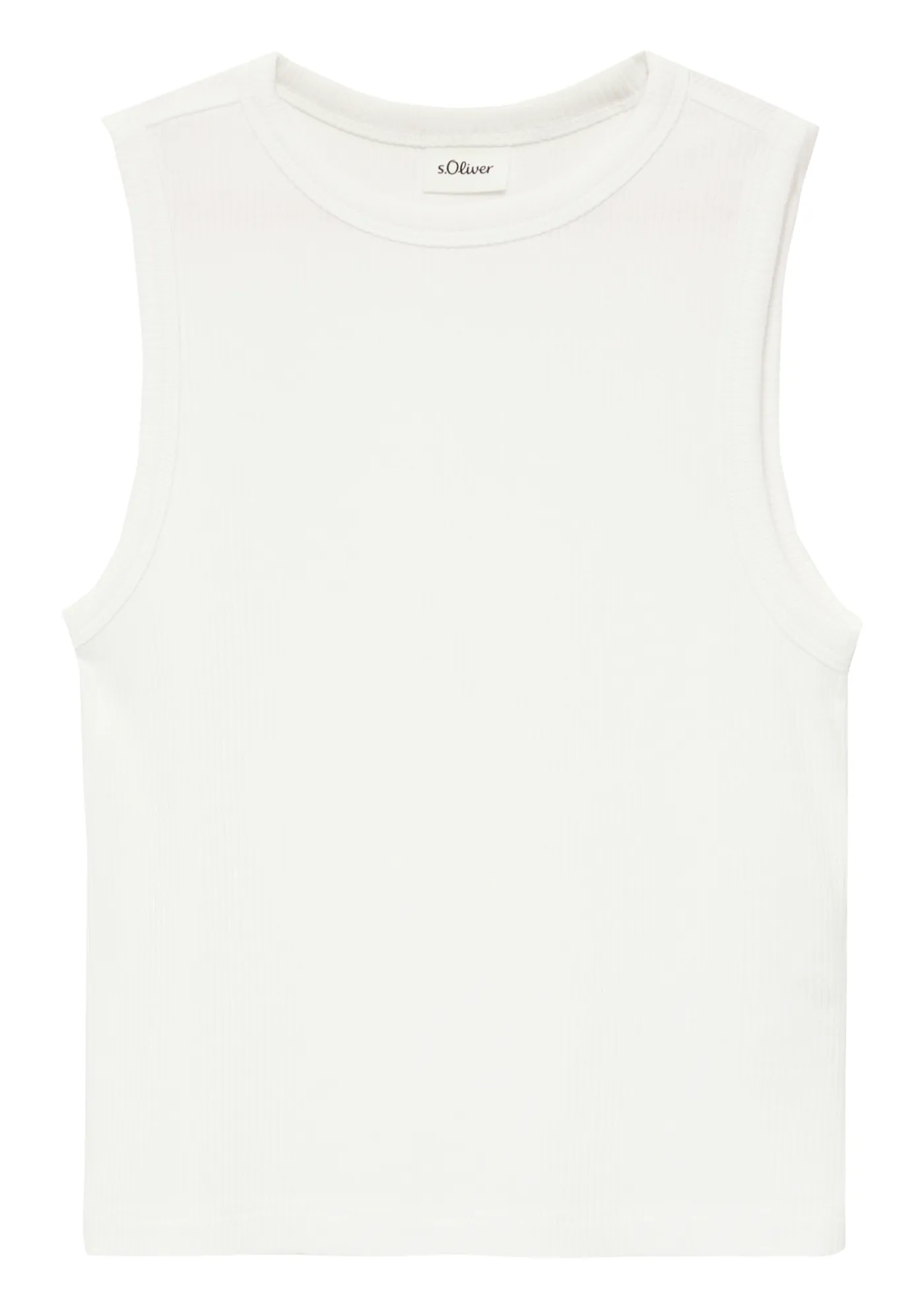Verkürztes Slim-Fit-Top mit Rippstruktur