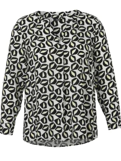 Viskose Schlupfbluse mit Allover-Print