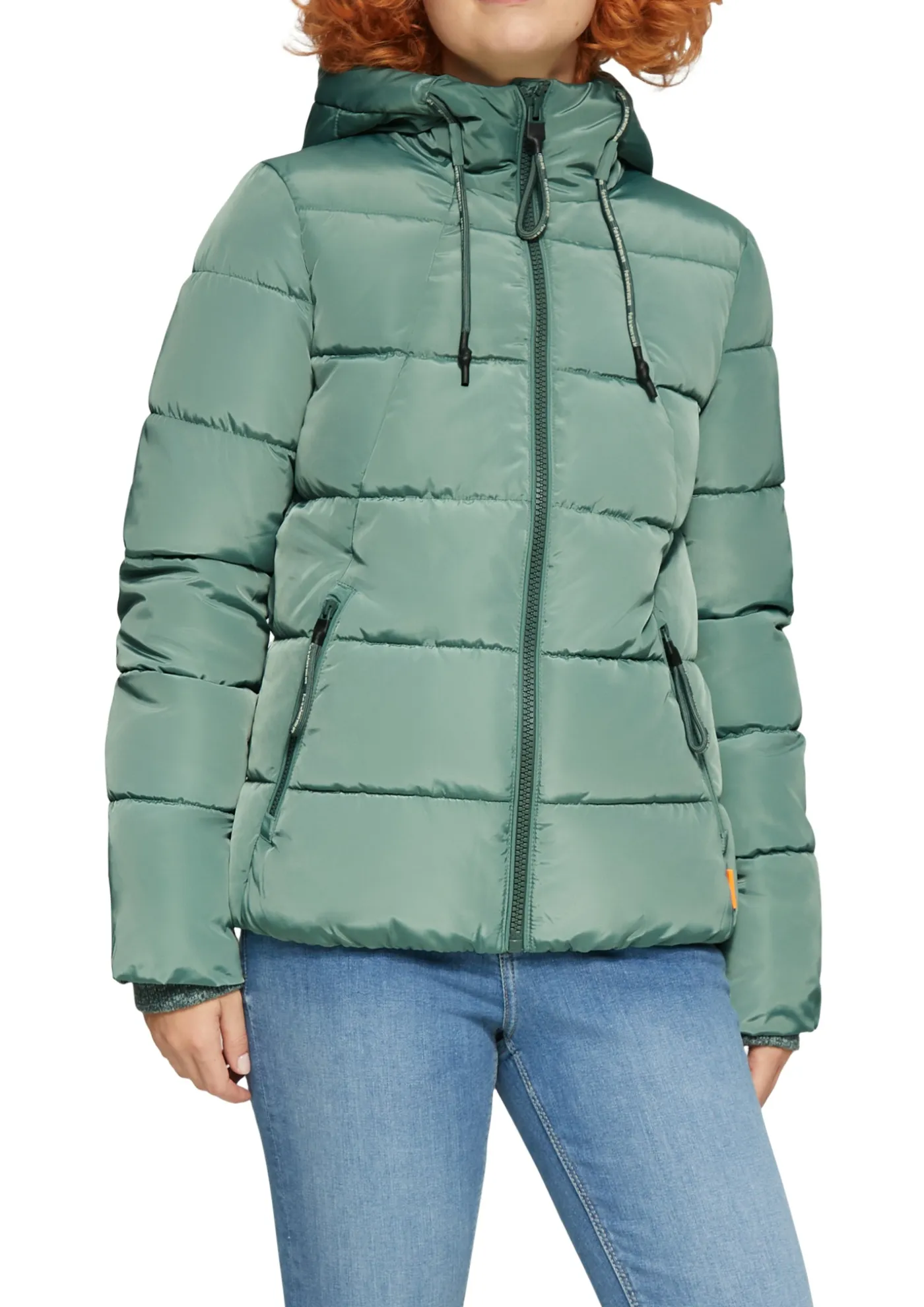 Wattierte Steppjacke mit Kapuze