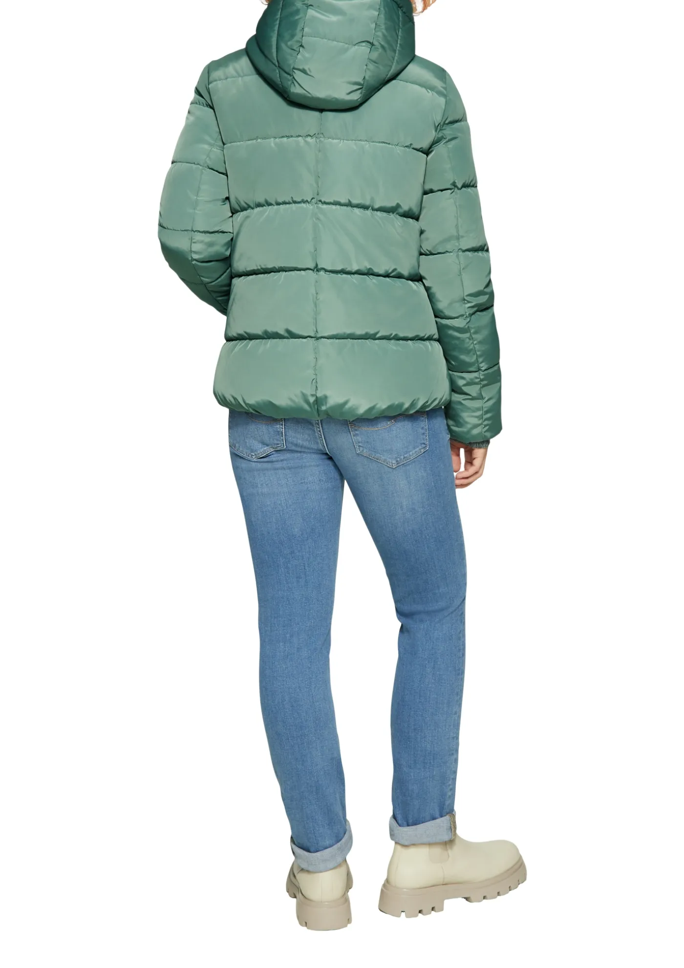 Wattierte Steppjacke mit Kapuze