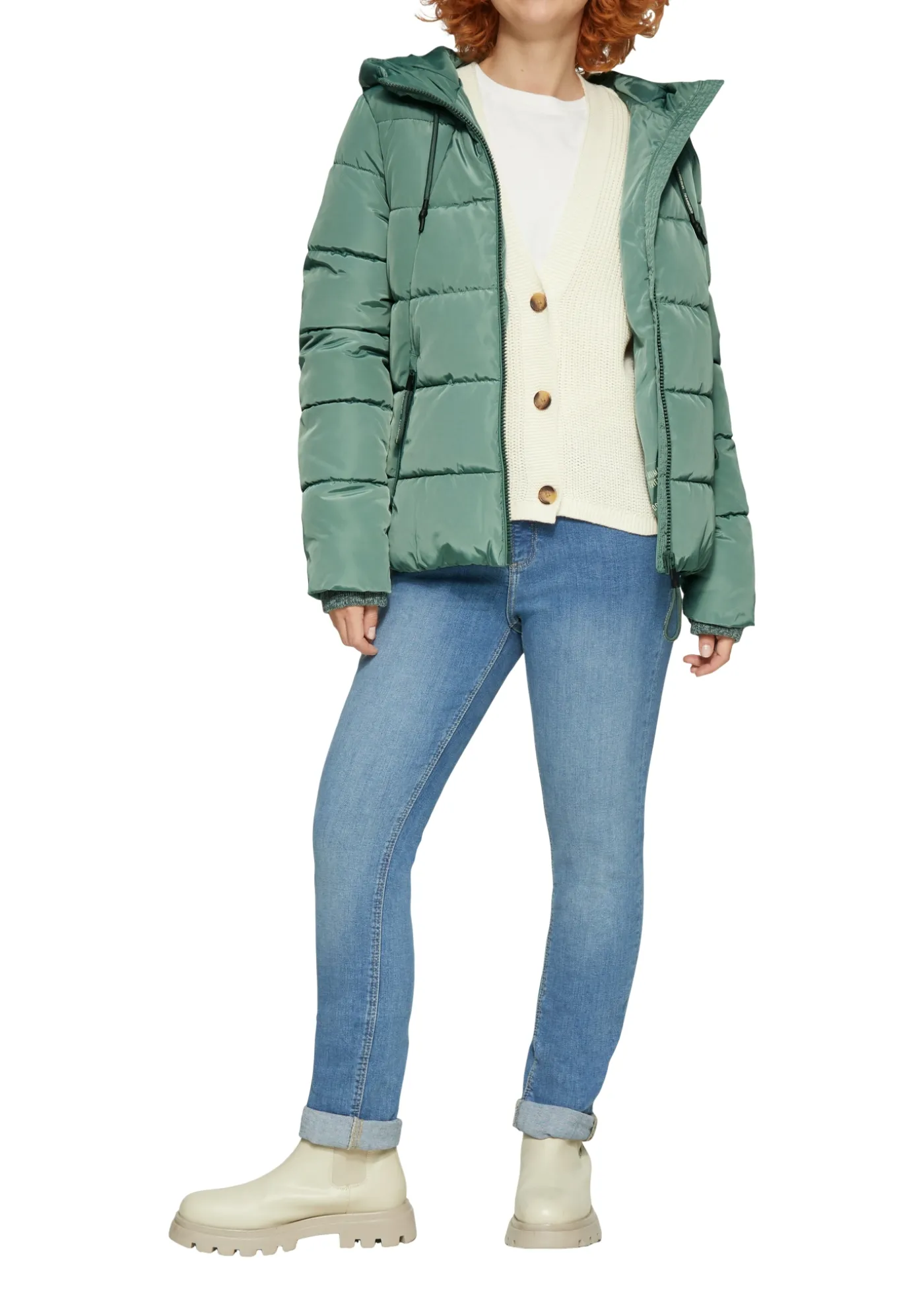 Wattierte Steppjacke mit Kapuze