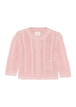 Weiche Strickjacke mit Ajourmuster