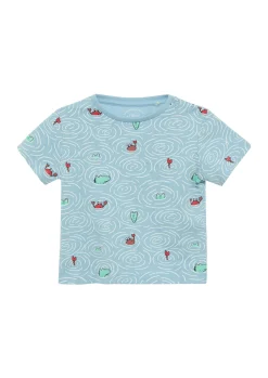 Weiches Jersey-T-Shirt aus Baumwolle mit All-over-Print